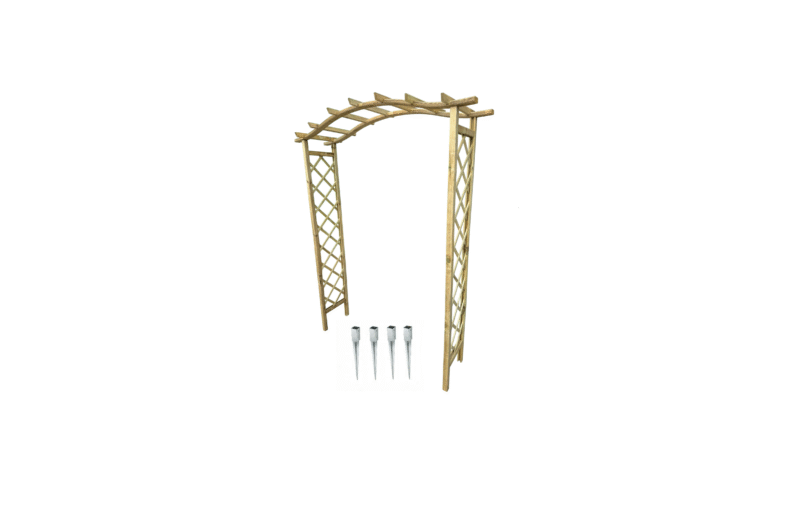 Pergola podwójna z łukiem Omega Frezja + szpice