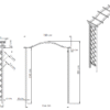 Pergola podwójna z łukiem Omega Frezja + szpice - obrazek 2