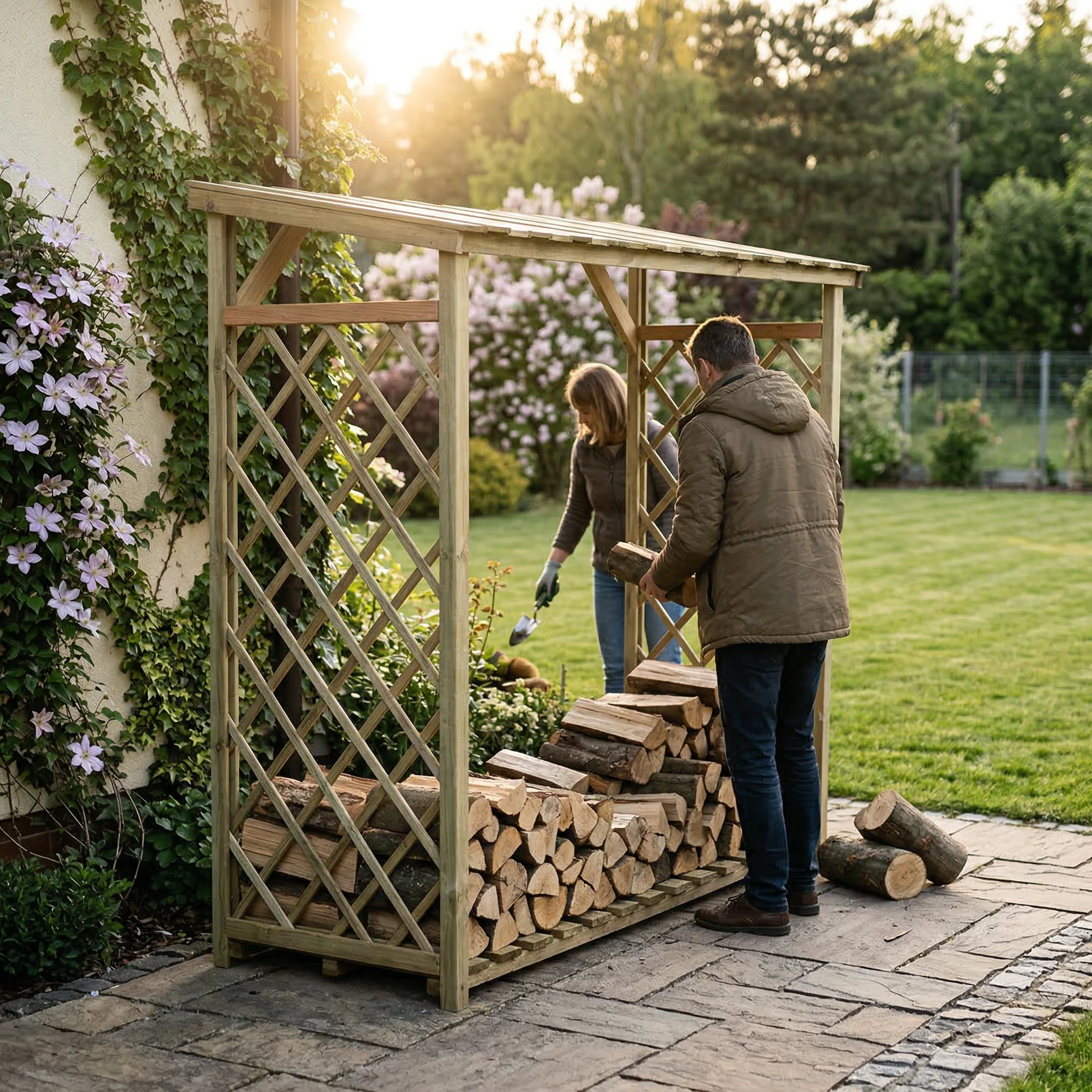 Drewutnia z kratką duża 180x89x180 - obrazek 4