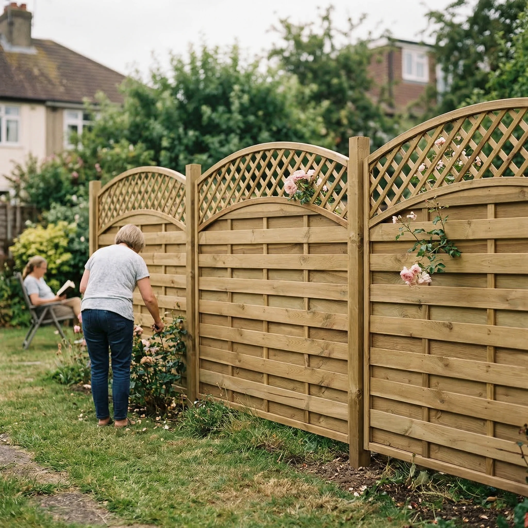 Płot osłonowy klasic 180x180/160 łuk z kratą - obrazek 4