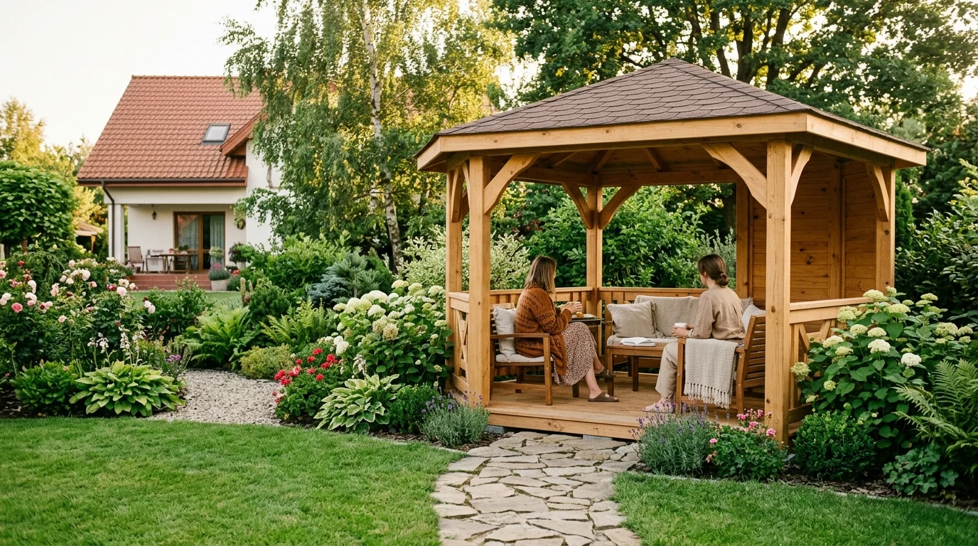 Drewniana altana ogrodowa: oaza spokoju i prywatności w Twoim ogrodzie